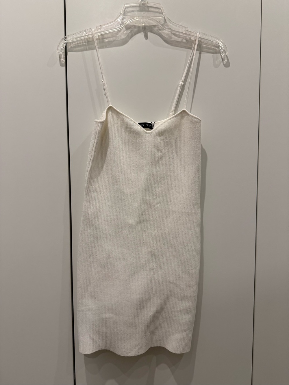 Women's Cream Knit Slip Dress - Elegant Minimalist Style